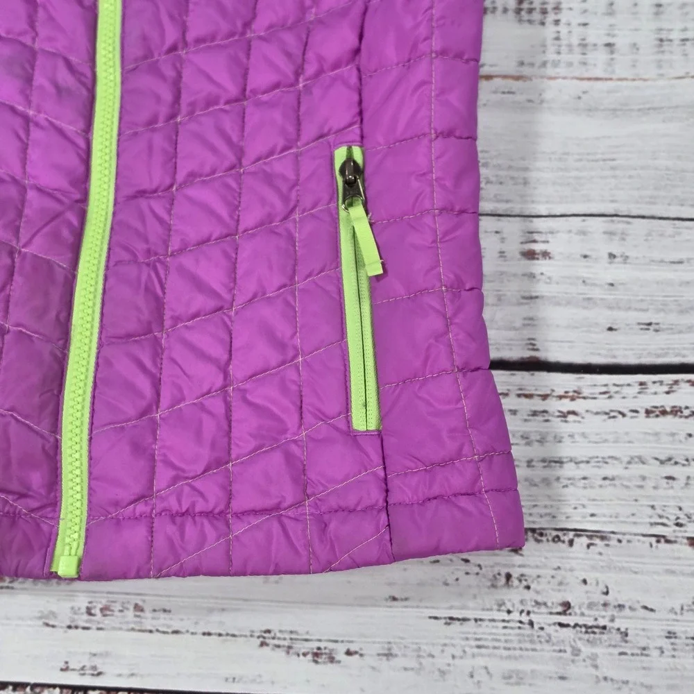 The North Face Thermoball Vest Girl S 7/8 Purple Good Quilted Puffer Lightweight